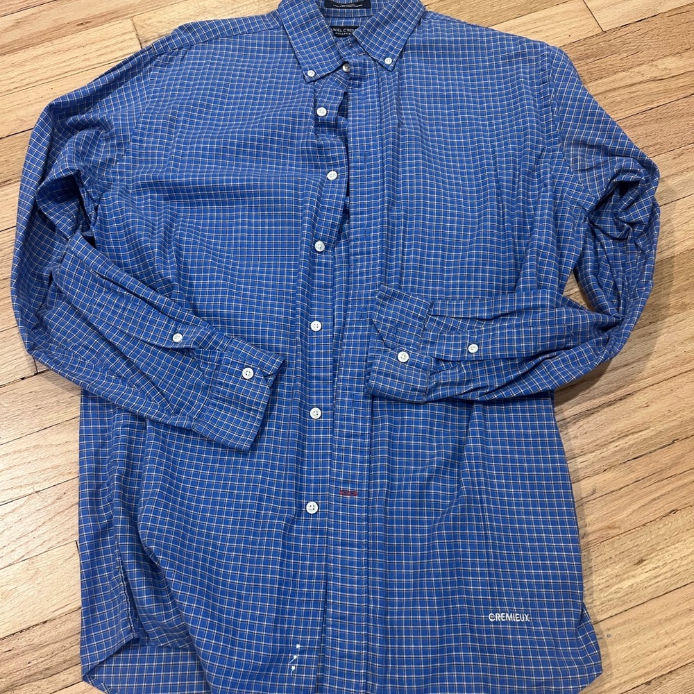 Daniel Cremieux Navy Plaid Casual Shirt